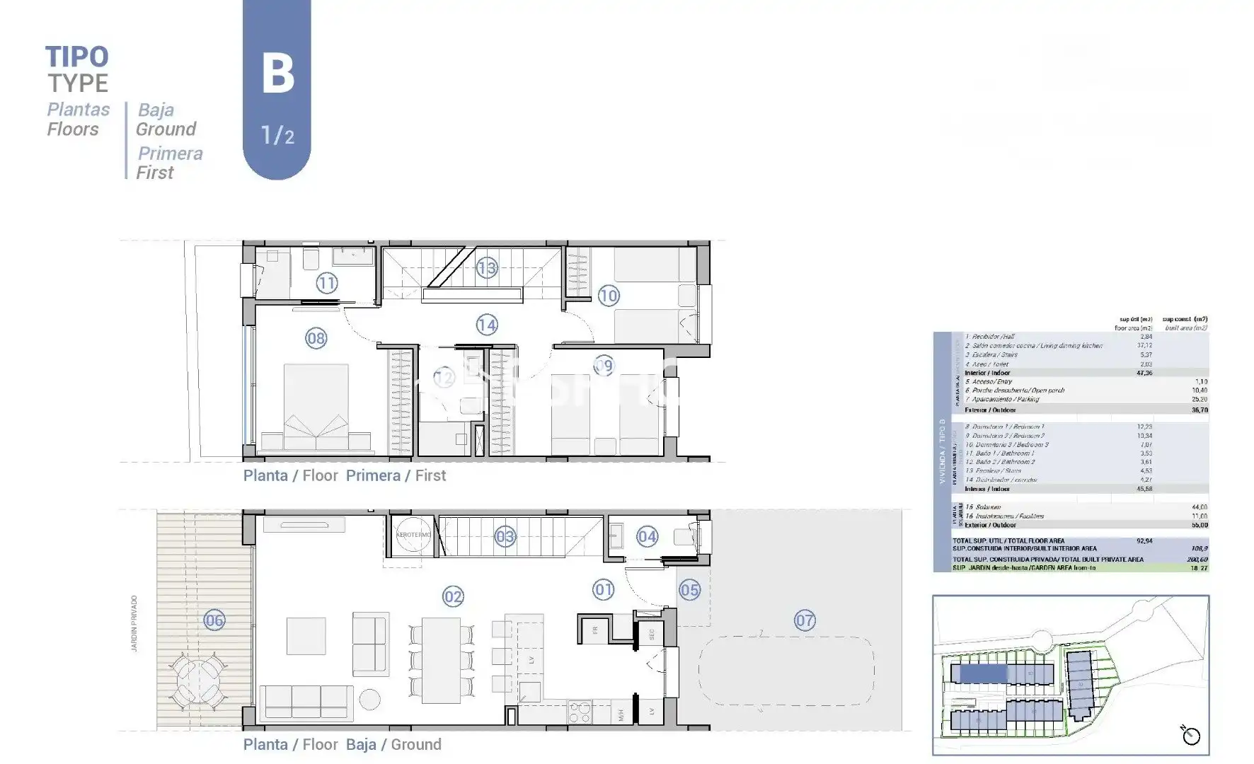 Bungalow con terrazza in vendita a Pueblo Español - Coveta Fumá, imagen 9