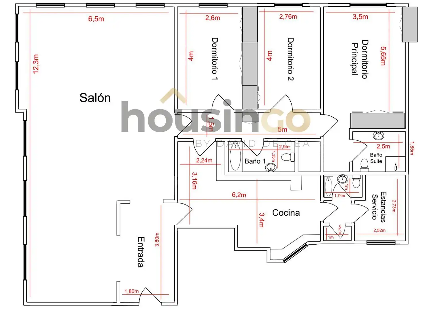 Wohnung zur Miete in Madrid mit Heizung und Terrasse