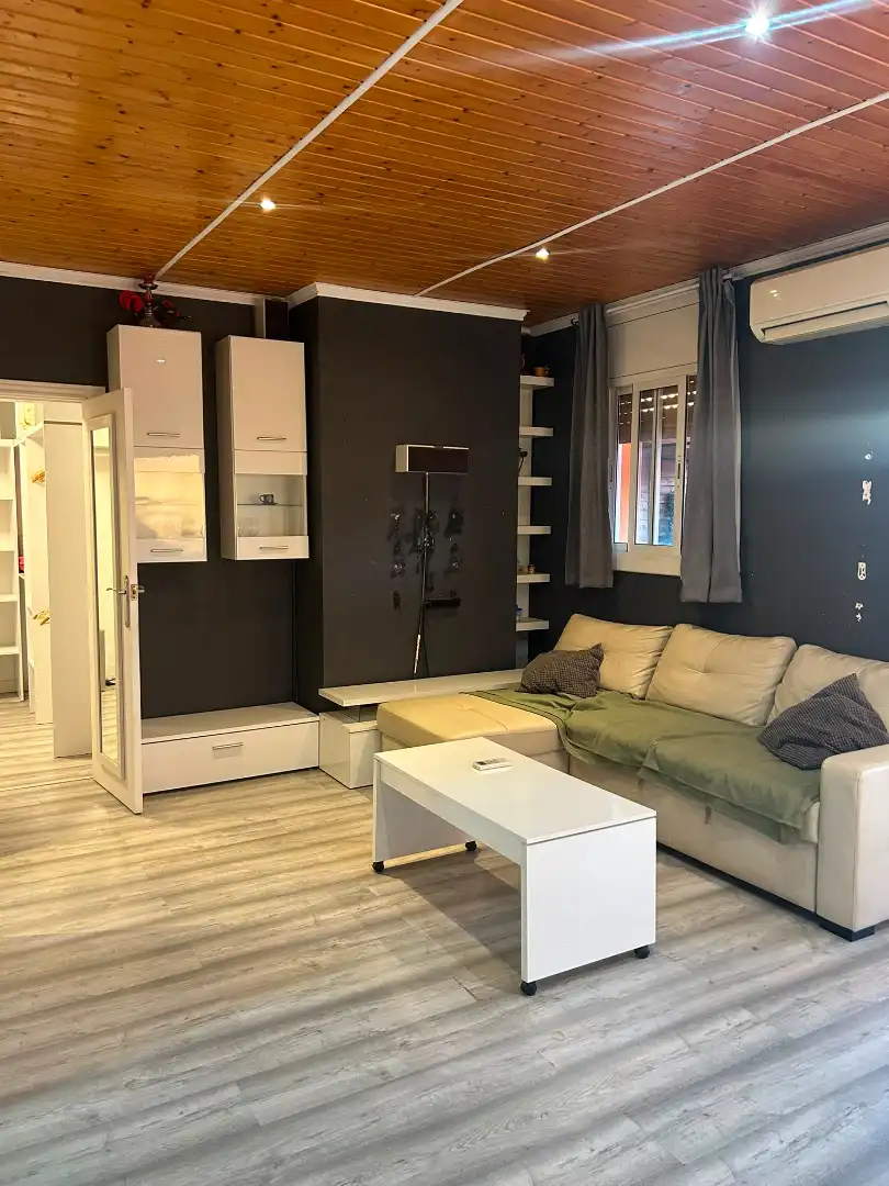 Sala de estar de Ático en venta en Santa Coloma de Gramenet con Aire acondicionado, Parquet y Terraza
