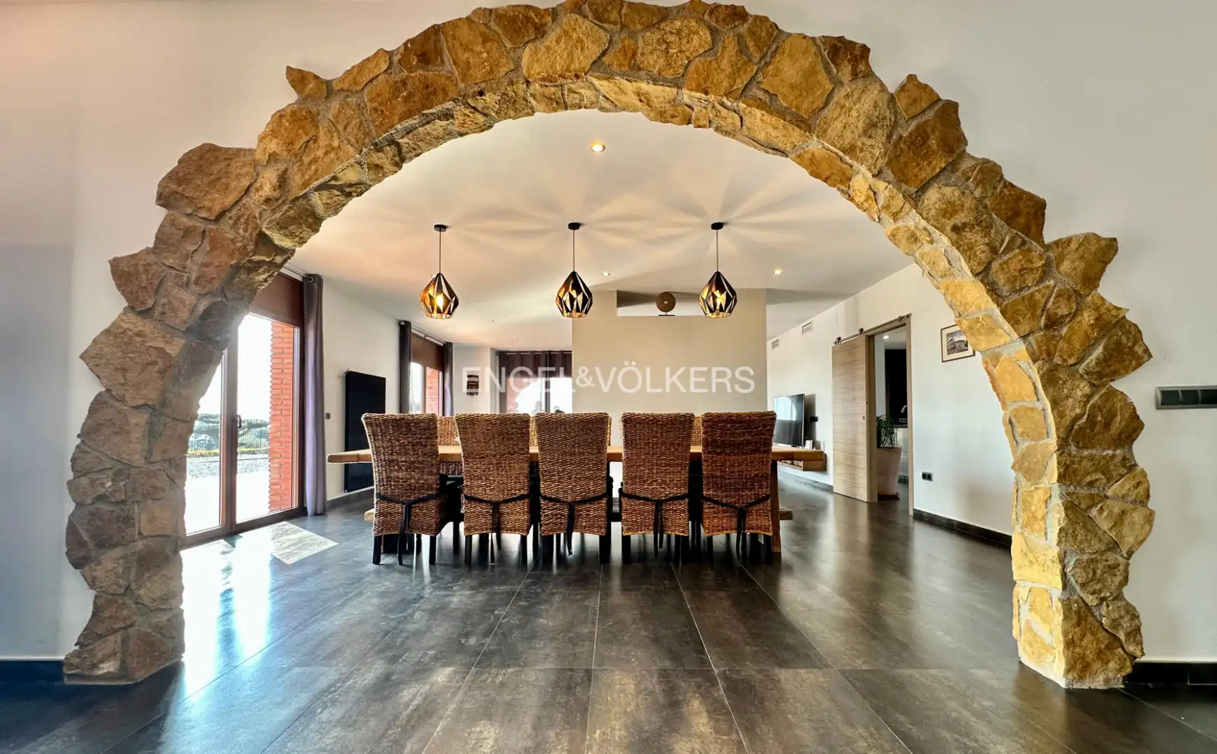 Dining room of Houses for sale in Vilanova d'Escornalbou  with Air Conditioner, Heating and Private garden