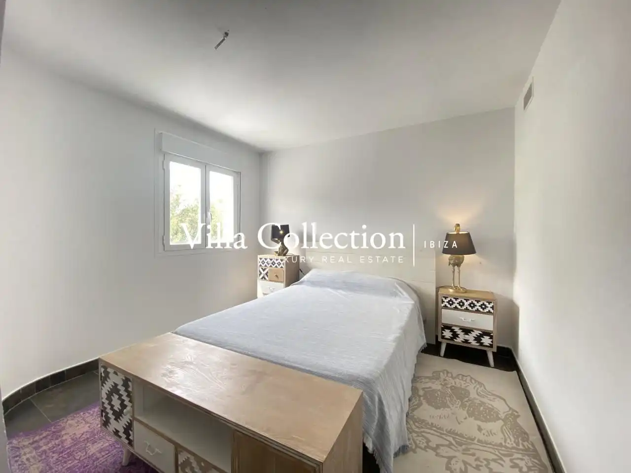 Schlafzimmer von Einfamilien-Reihenhaus zum Verkauf in Sant Josep de sa Talaia mit Privatgarten, Terrasse und Schwimmbad