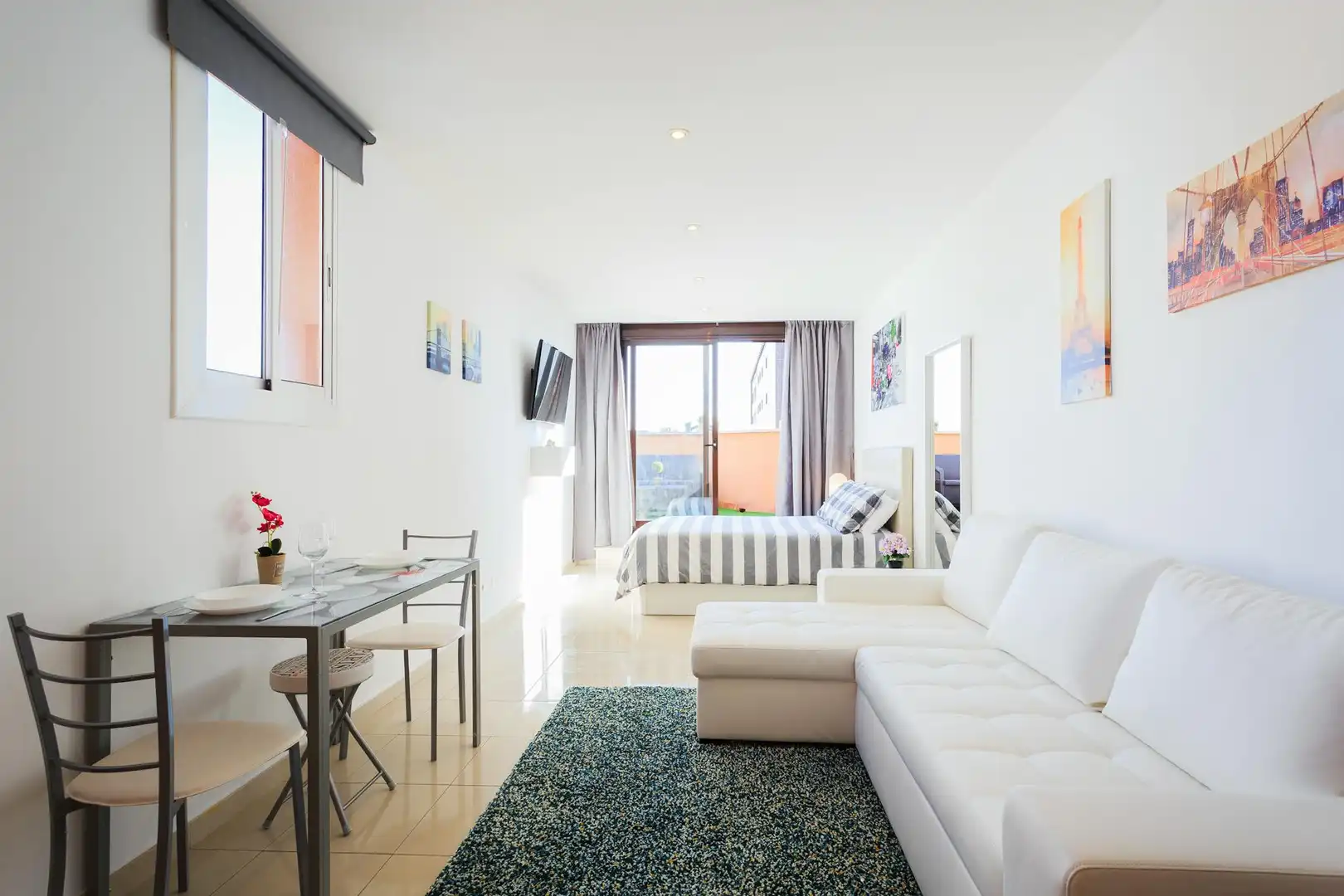 Wohnzimmer von Wohnung zur Miete in Barcelona mit Heizung, Möbliert und Fernseher
