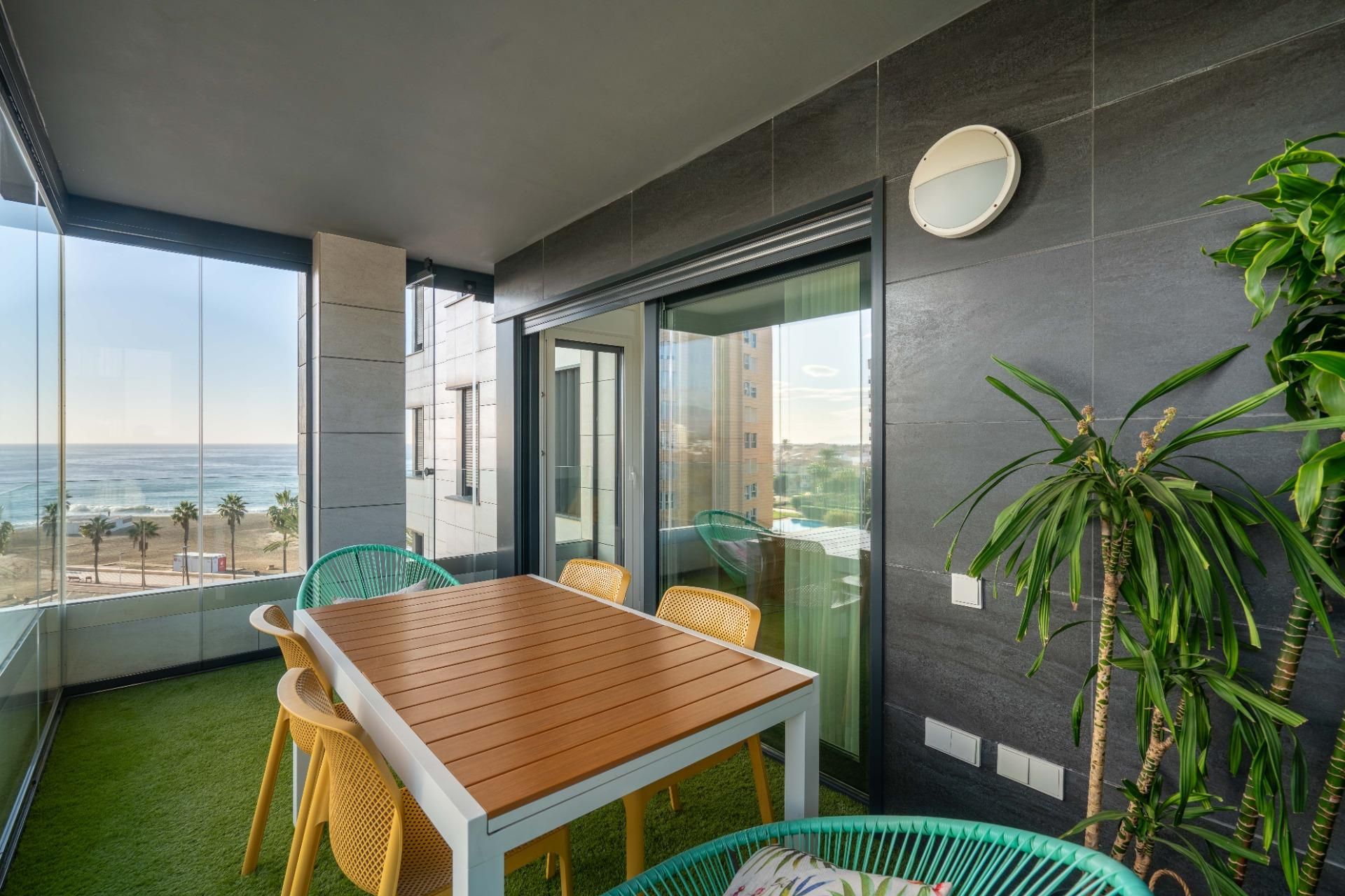 Terrace of Flat for sale in  Almería Capital  with Air Conditioner, Heating and Private garden