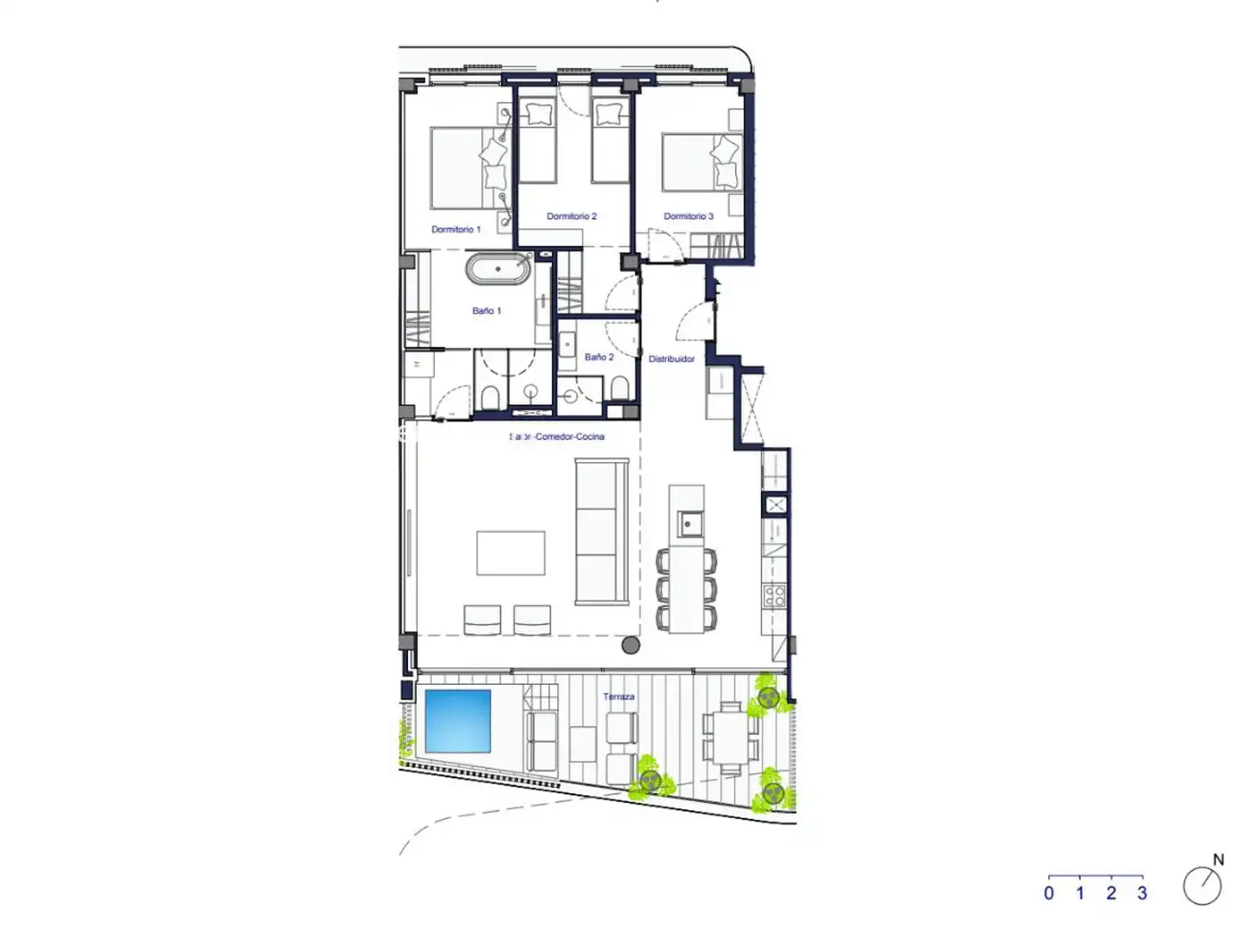 Wohnung mit Pool zum Verkauf in Joaquin Gadea, imagen 28