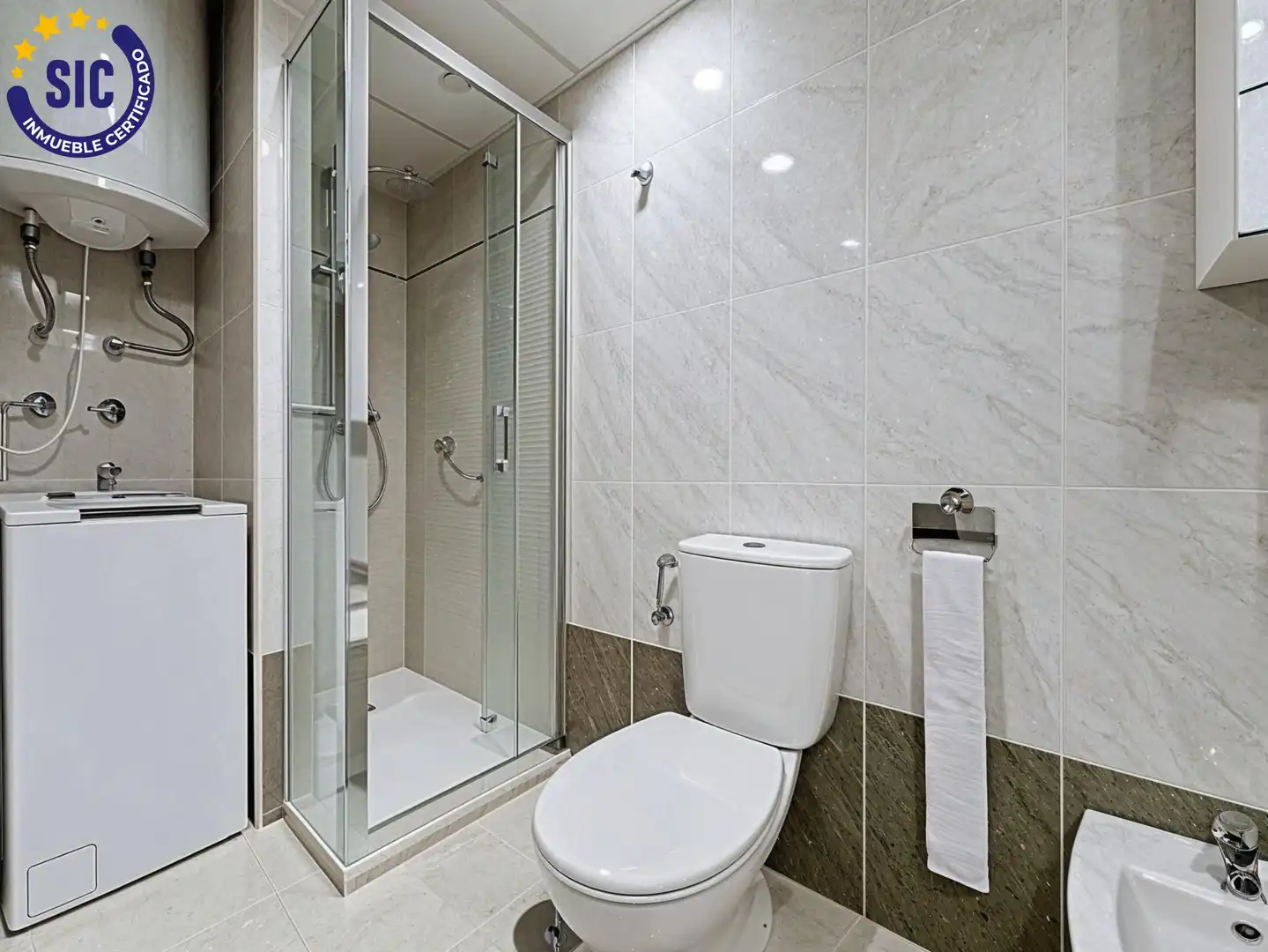 Bany de Apartament en venda en Calpe / Calp amb Calefacció, Terrassa i Piscina comunitària