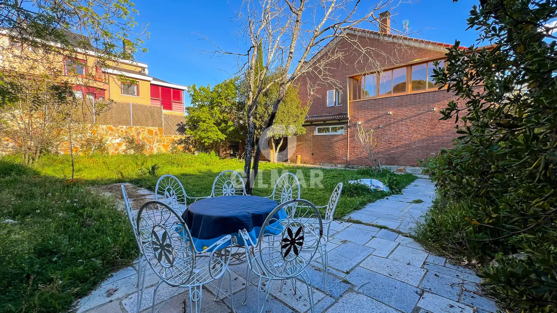 Jardín de Casa adosada en venta en Collado Mediano con Calefacción, Jardín privado y Piscina