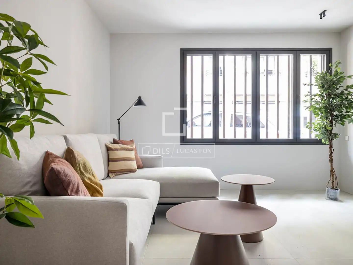 Wohnzimmer von Wohnung zur Miete in Barcelona mit Klimaanlage, Terrasse und Möbliert