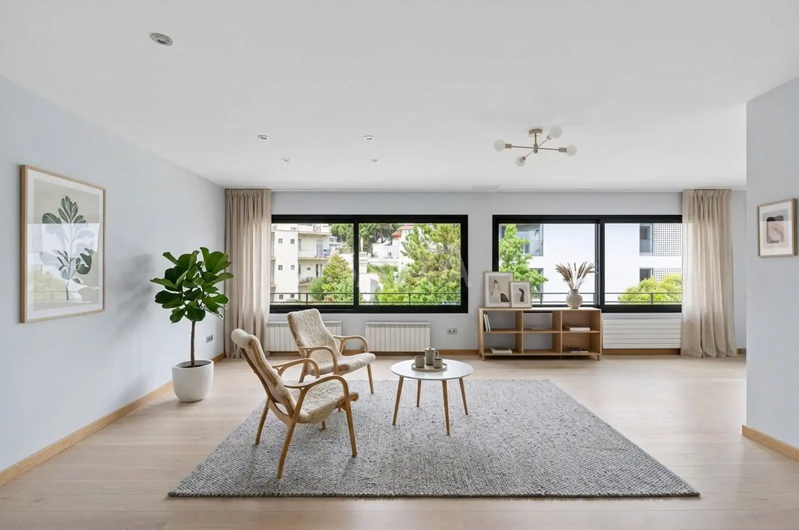Sala de estar de Casa o chalet en venta en Barcelona con Aire acondicionado, Terraza y Trastero