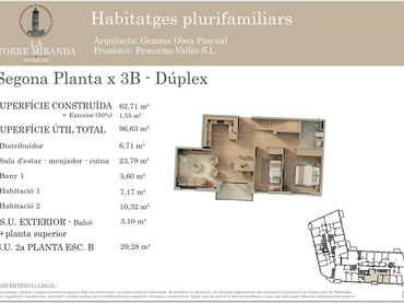 Neubau-Maisonette mit Balkon zum Verkauf in Carrer Montseny 19