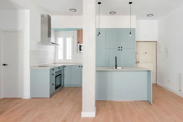 Kitchen of Flat for sale in  Madrid Capital  with Air Conditioner and Heating