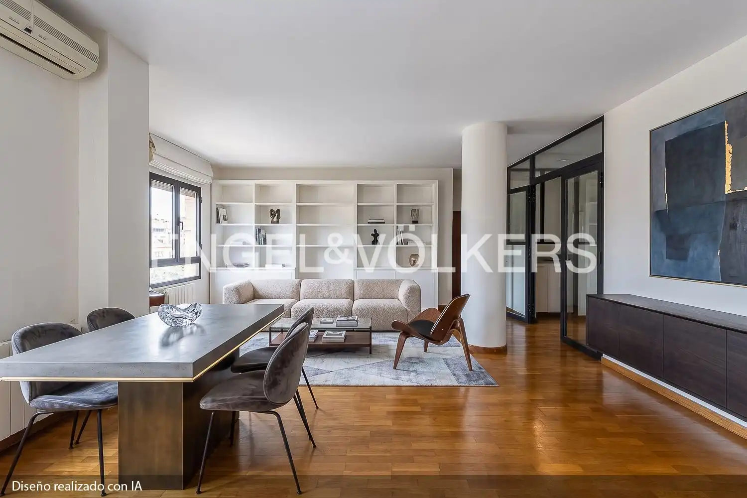 Living room of Flat for sale in Valencia  with Air Conditioner, Heating and Parquet flooring