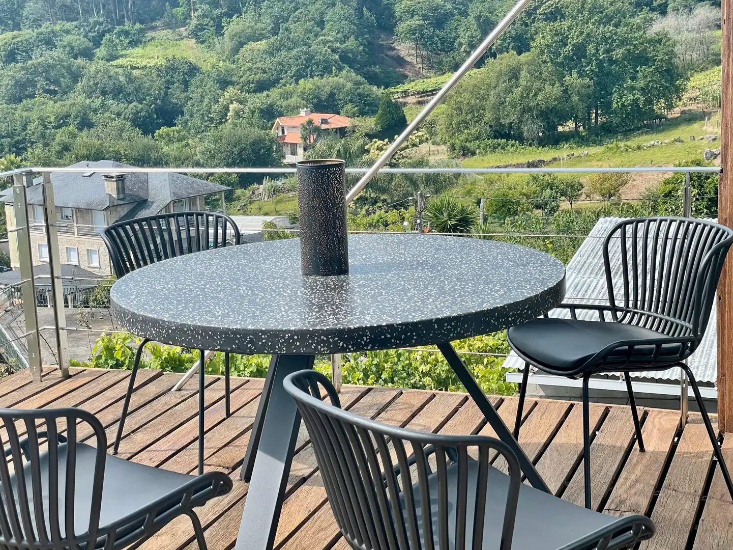 Terrace of Houses for rent in Vilaboa  with Private garden, Parquet flooring and Terrace