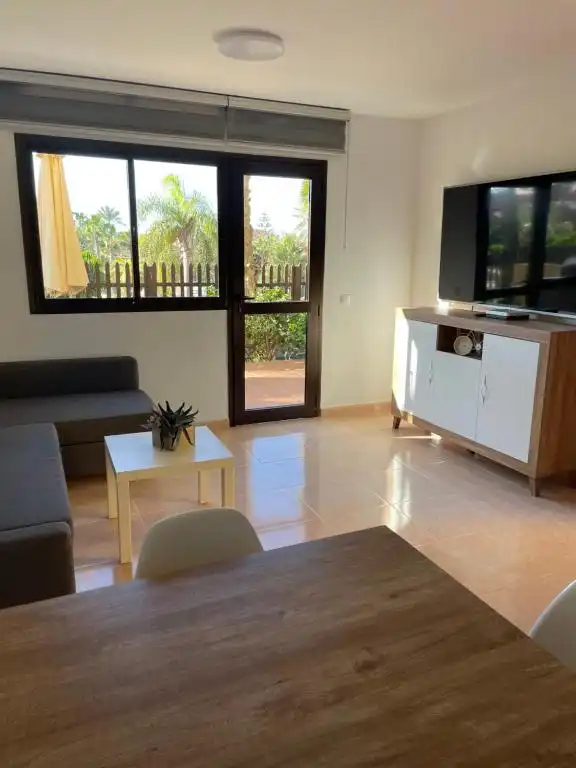 Living room of Flat for sale in La Oliva  with Terrace, Furnished and Oven