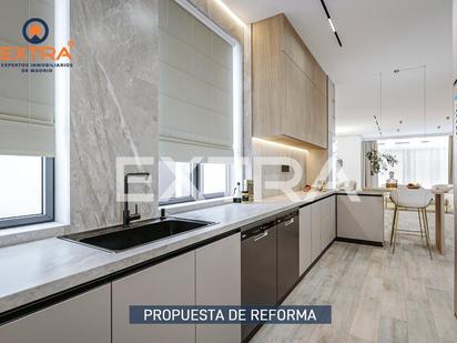 Kitchen of Flat for sale in  Madrid Capital  with Air Conditioner and Terrace