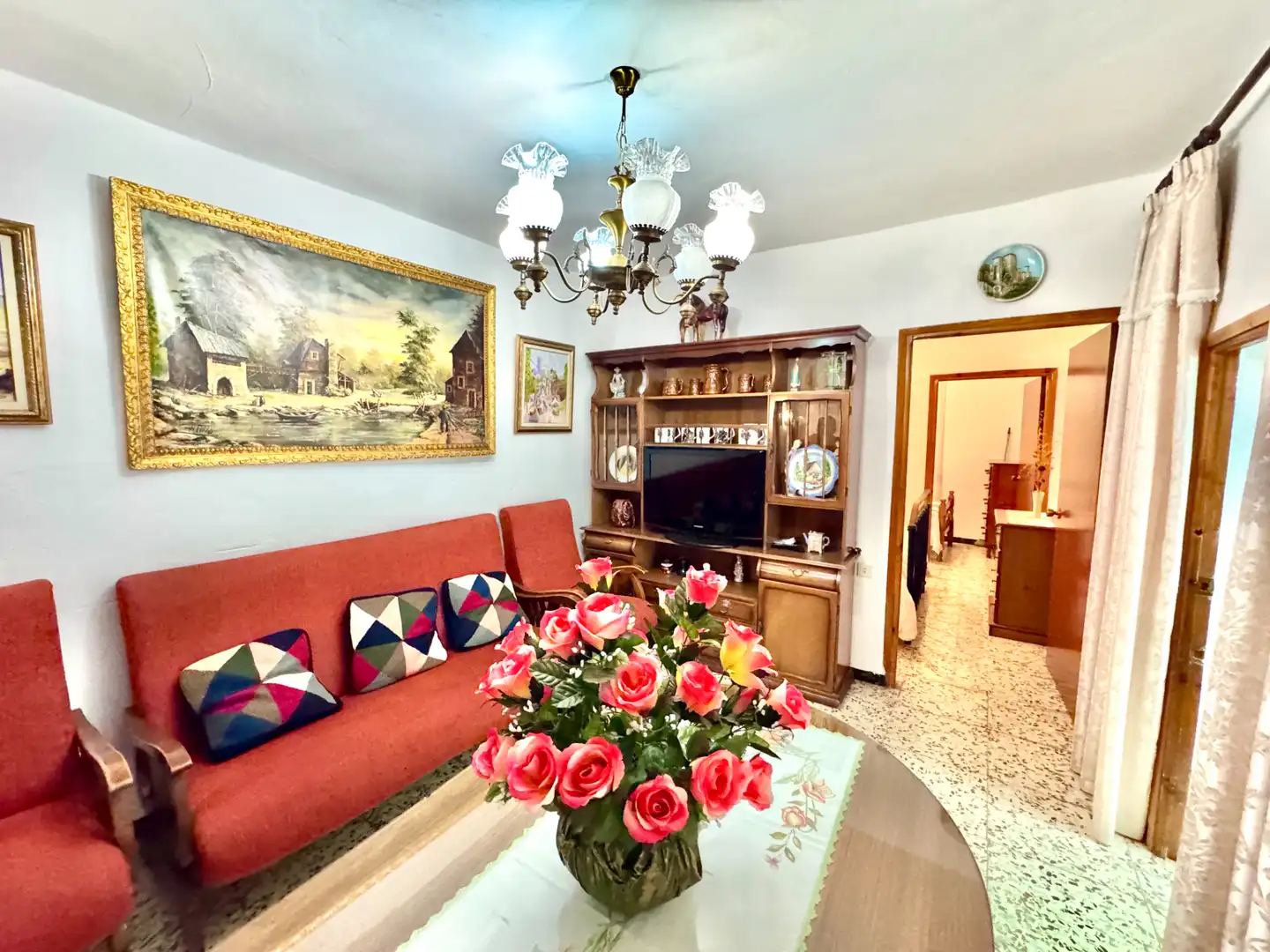 Living room of Houses for sale in Aldeire  with Storage room, Furnished and Balcony