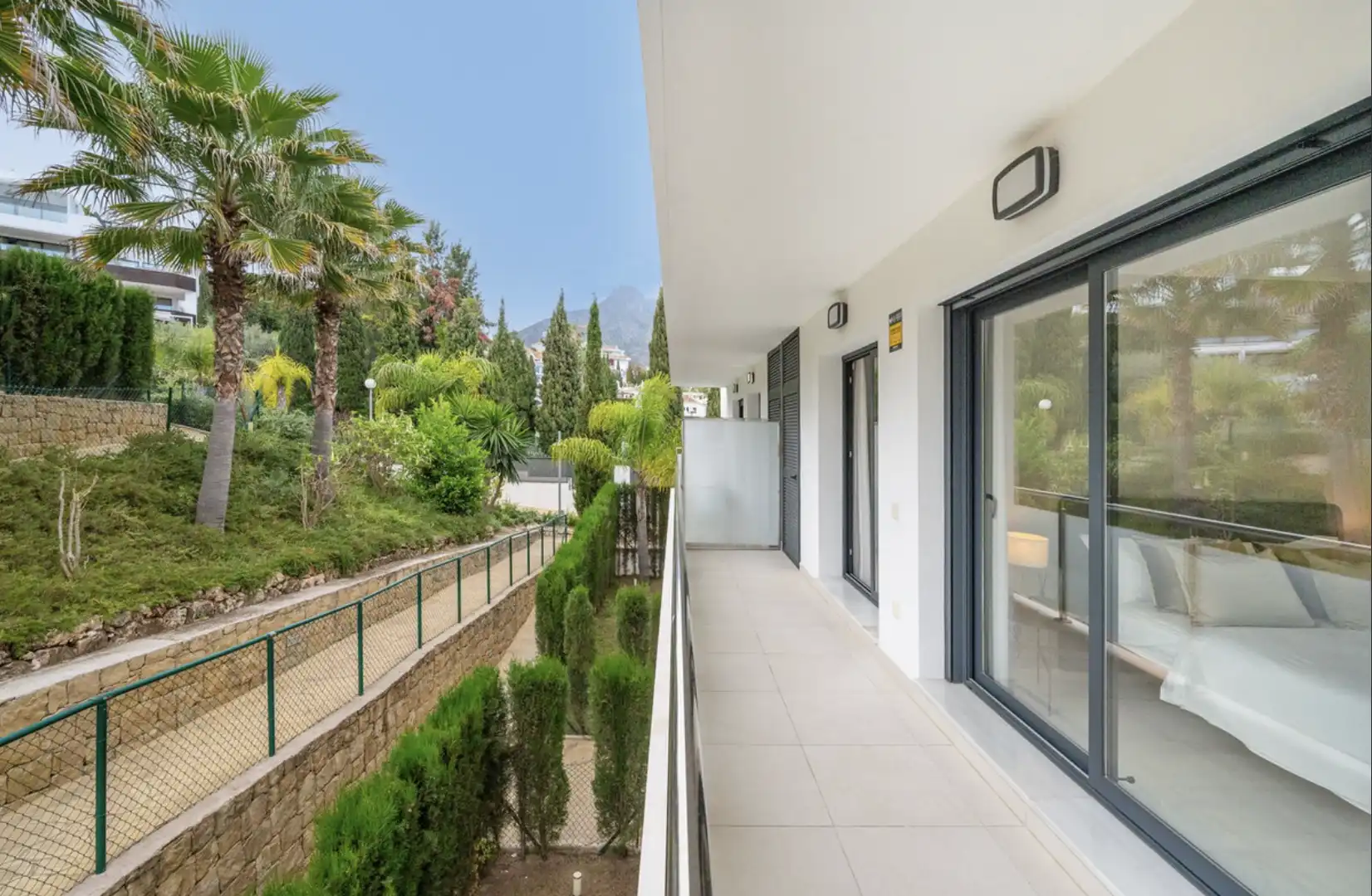 Terraza de Apartamento de alquiler en Marbella con Aire acondicionado, Terraza y Amueblado