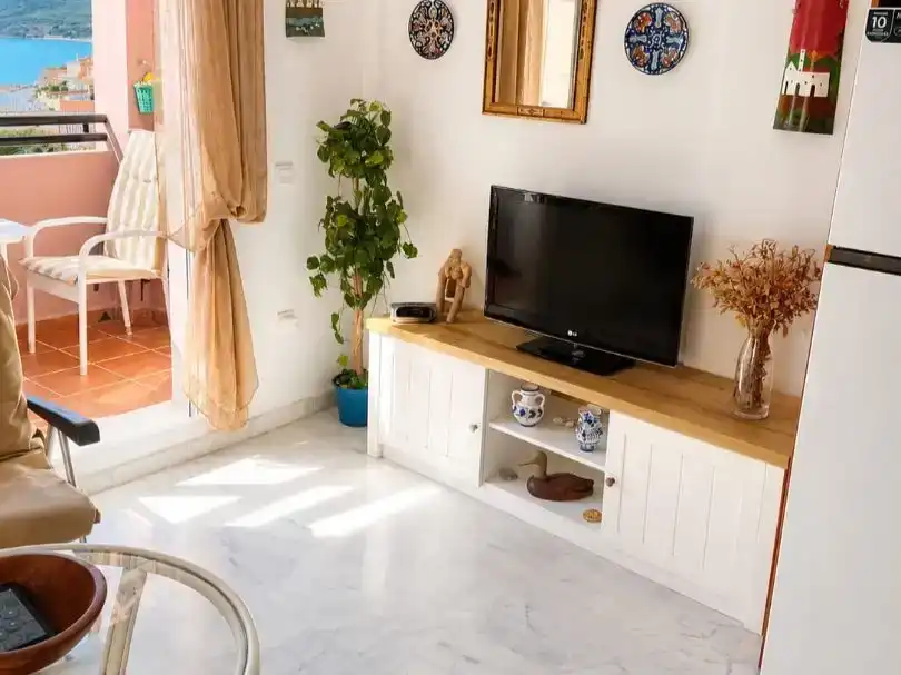 Wohnzimmer von Dachboden zur Miete in Algeciras mit Schwimmbad, Möbliert und Balkon