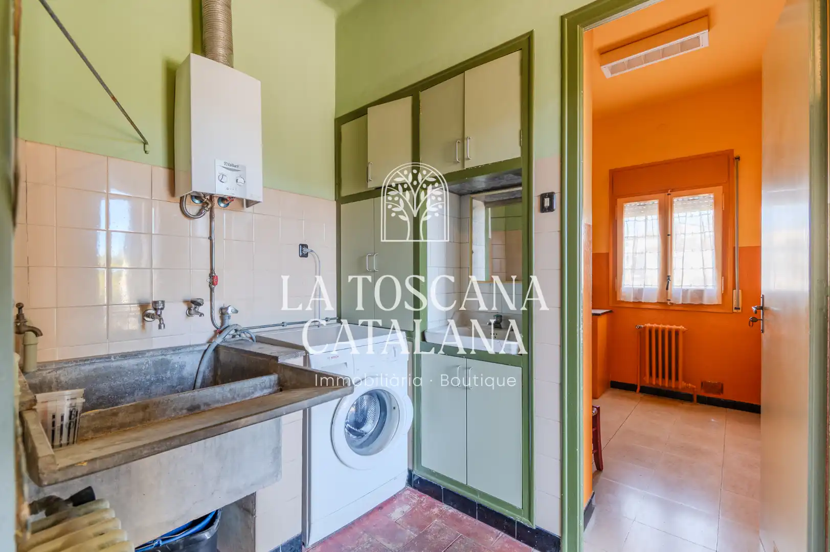 Cocina de Casa o chalet en venta en Caldes de Malavella con Calefacción, Jardín privado y Parquet