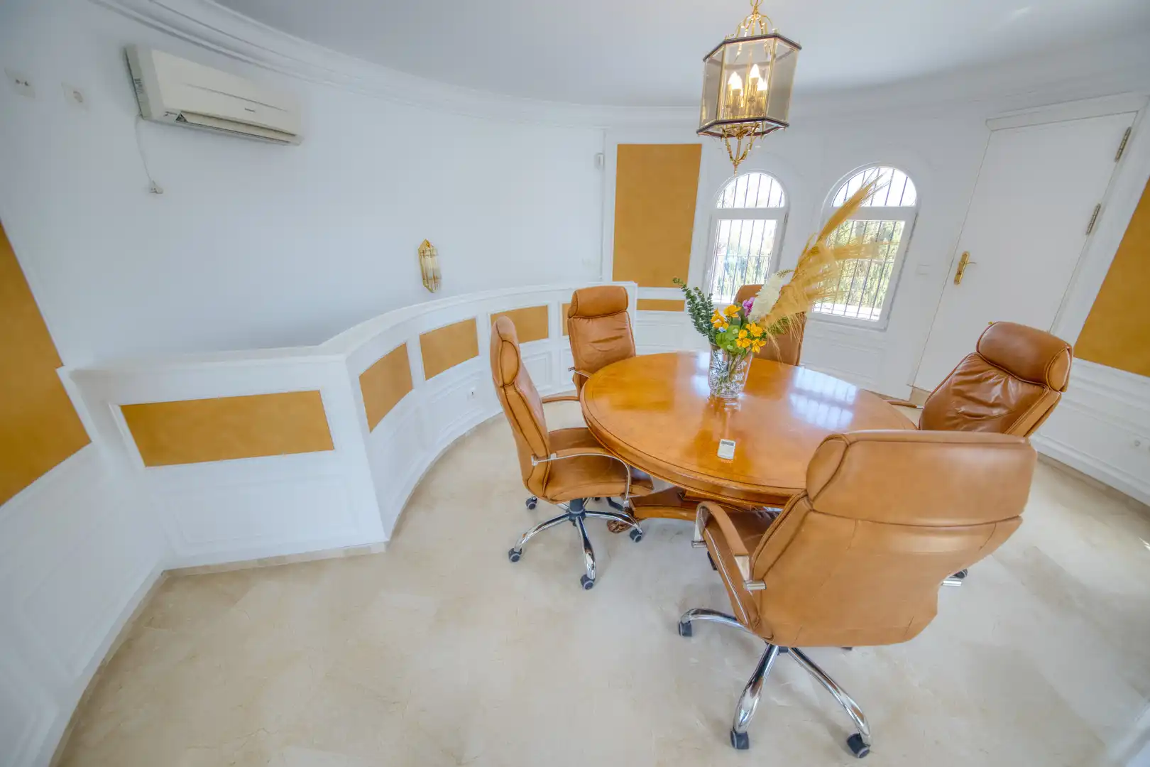 Dining room of Houses for sale in Benalmádena  with Air Conditioner, Private garden and Parquet flooring