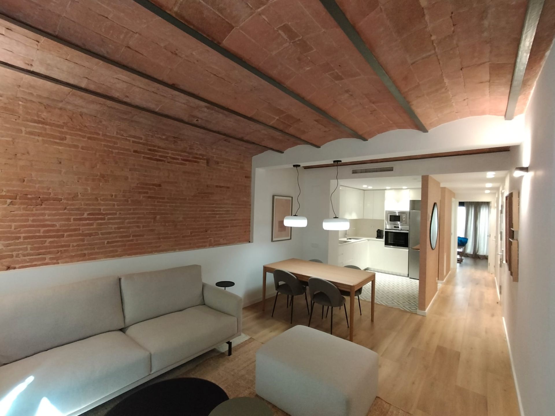 Sala d'estar de Pis de lloguer en  Barcelona Capital amb Aire condicionat, Calefacció i Parquet