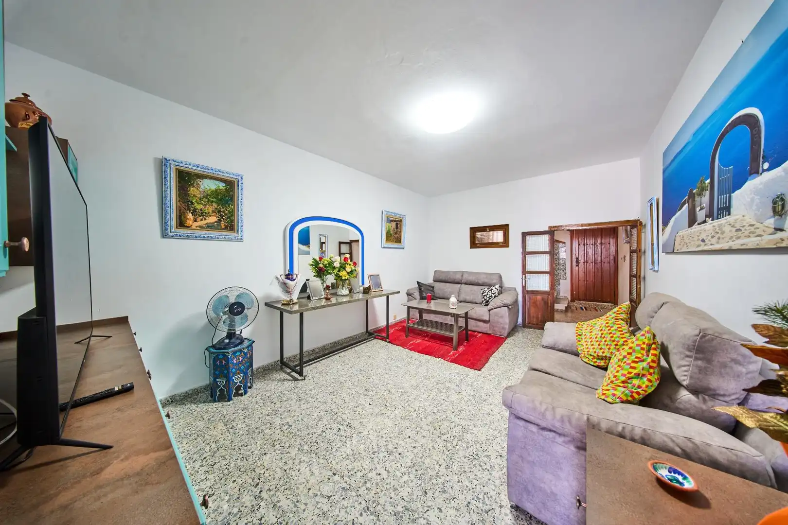 Sala d'estar de Casa o xalet en venda en Bérchules amb Aire condicionat, Terrassa i Moblat
