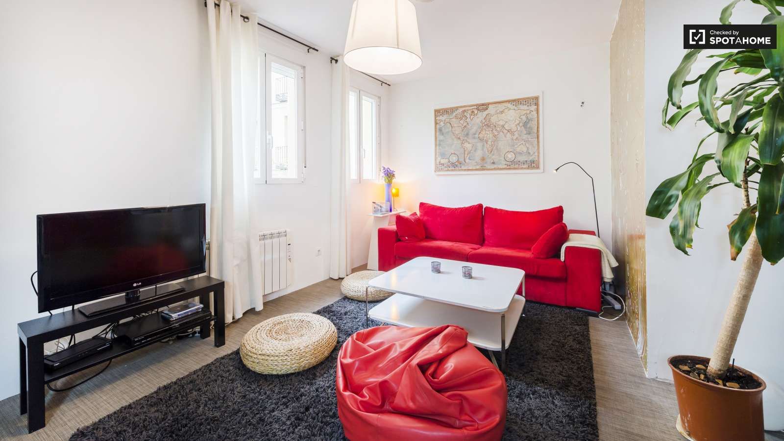 Sala d'estar de Apartament per a compartir en  Madrid Capital amb Aire condicionat, Calefacció i Terrassa