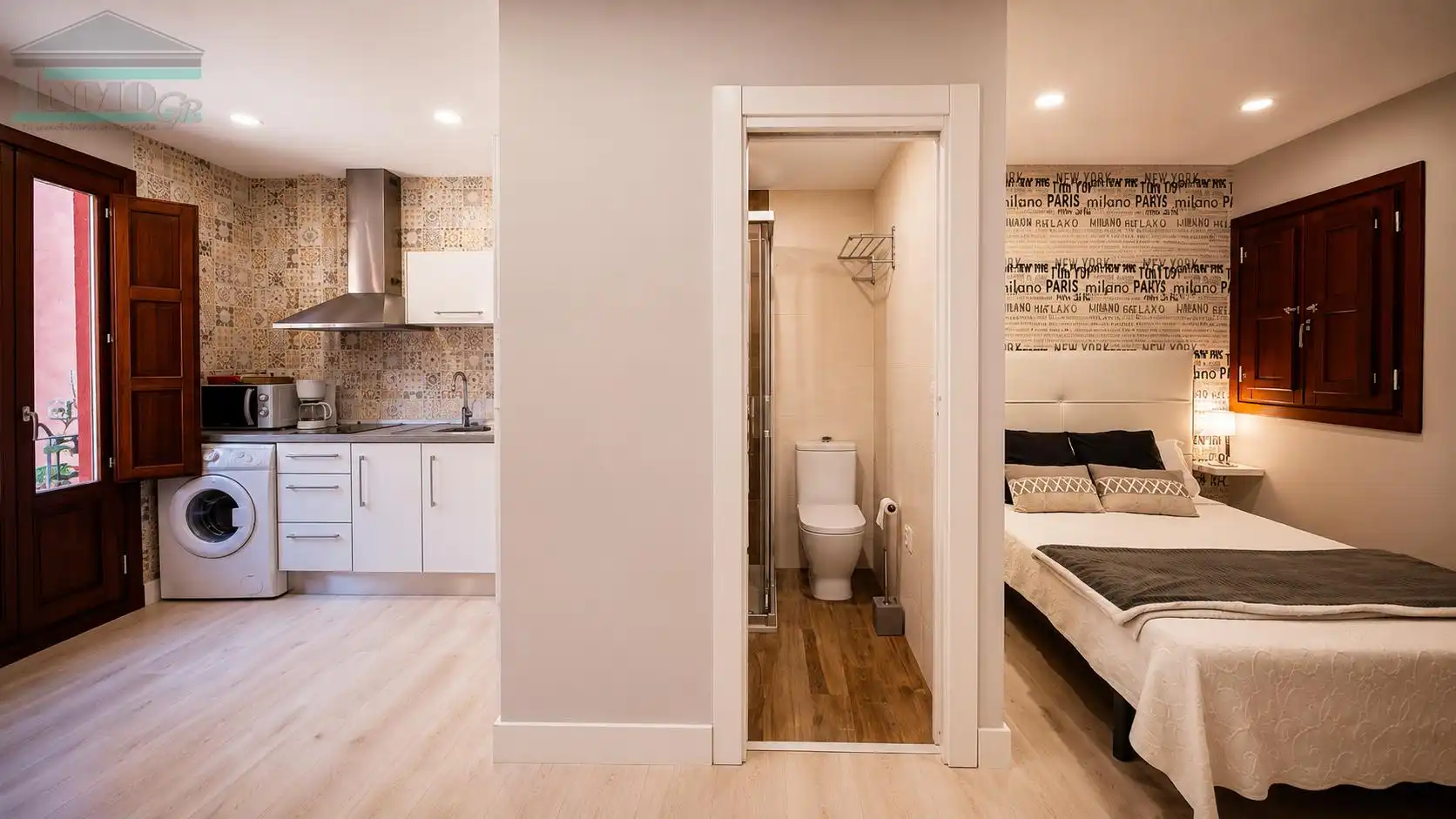 Habitación de Estudio de alquiler en Granada con Aire acondicionado, Parquet y Amueblado