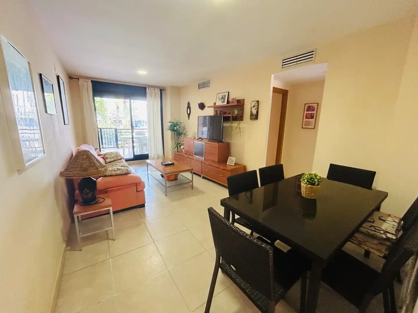 Sala de estar de Apartamento en venta en Dénia con Terraza, Amueblado y Horno