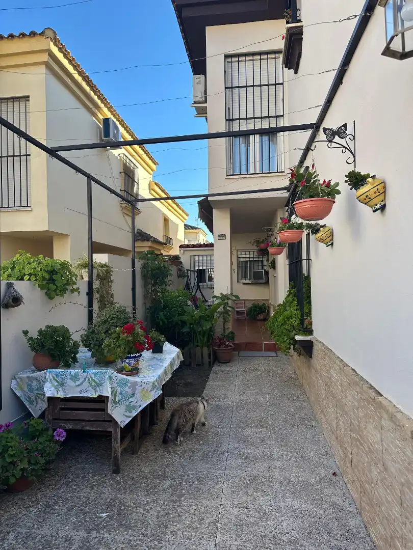 Vista exterior de Casa o chalet en venta en Alcalá del Río con Aire acondicionado, Jardín privado y Amueblado