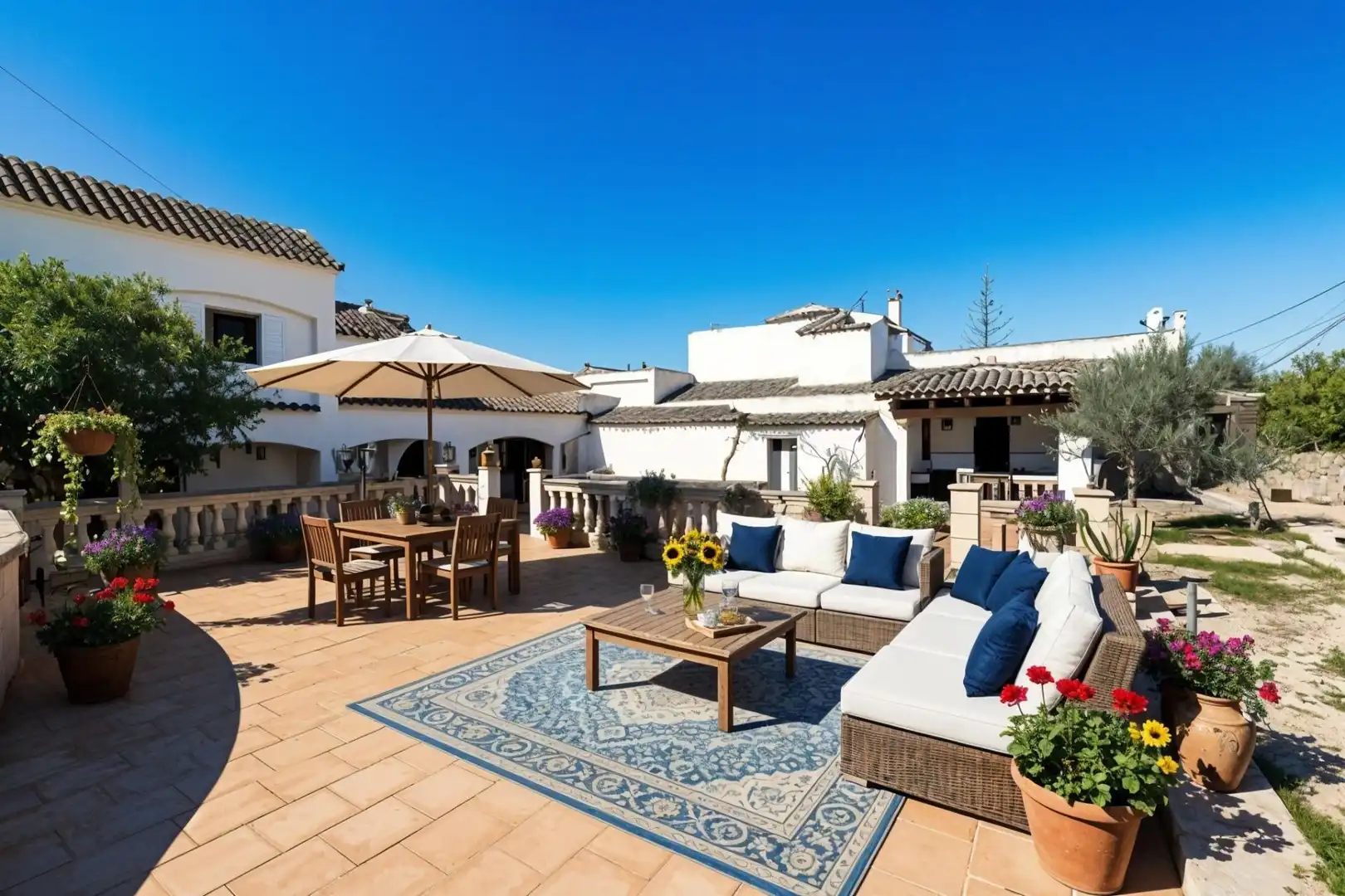 Terraza de Finca rústica en venta en  Palma de Mallorca con Aire acondicionado, Calefacción y Jardín privado