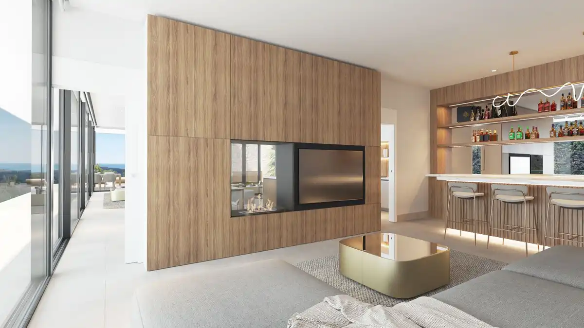Sala de estar de Casa o chalet en venta en Benahavís con Aire acondicionado, Jardín privado y Terraza