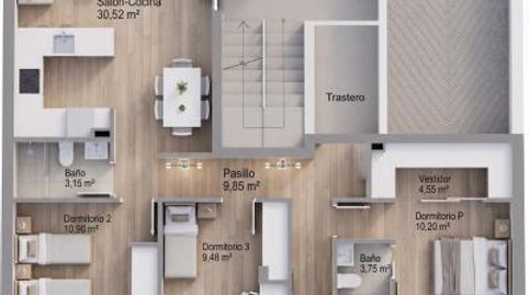 Foto 4 de Apartament en venda a Híjar, Las Gabias