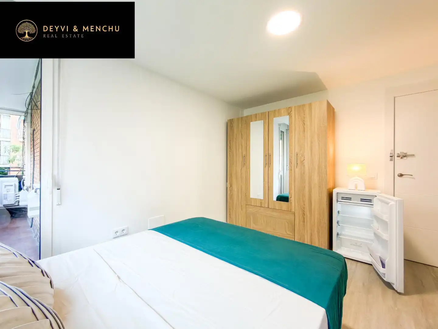Schlafzimmer von Wohnung zur untervermieten in Madrid mit Klimaanlage, Heizung und Möbliert
