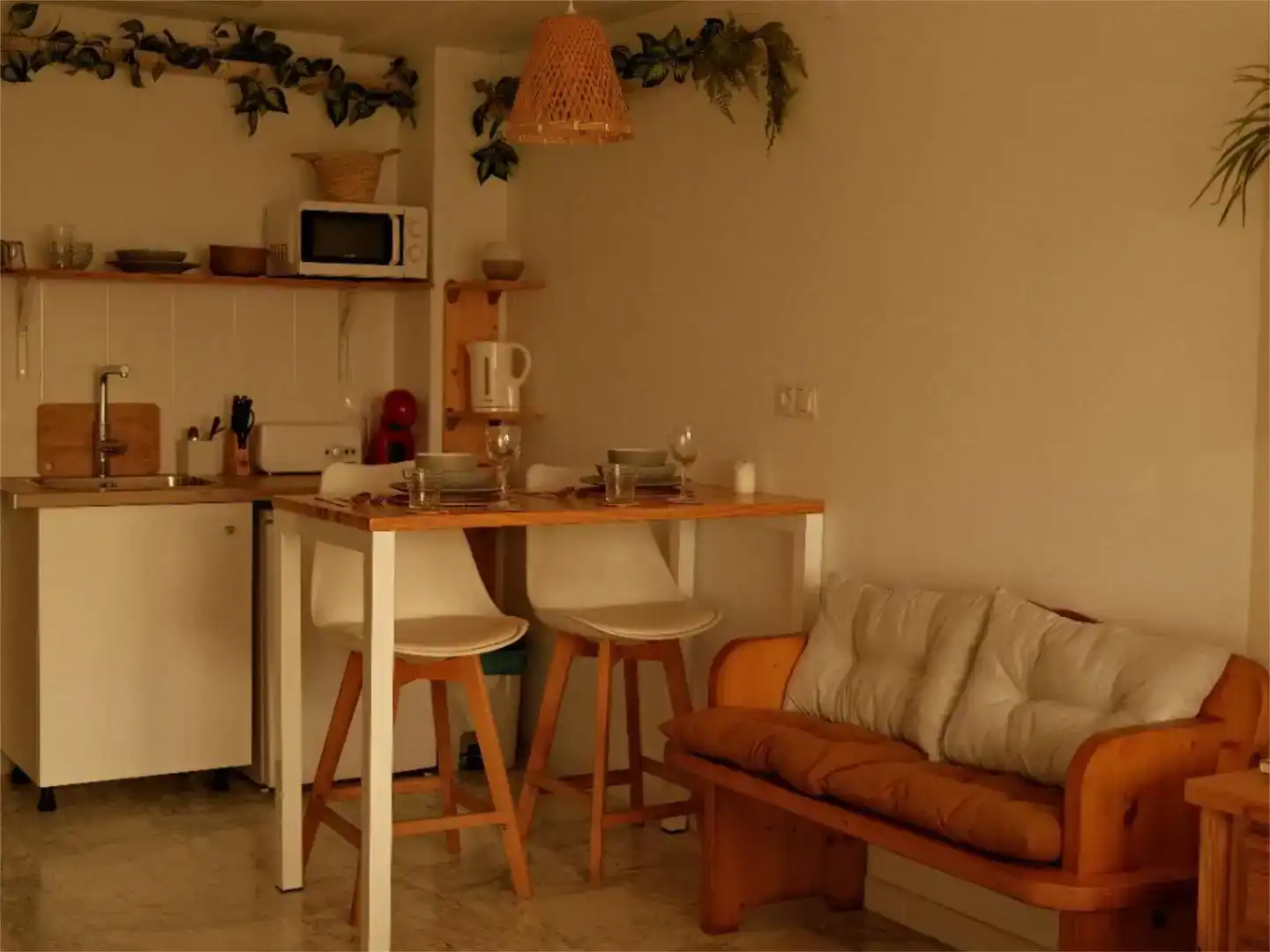 Küche von Loft zur Miete in Santa Pola mit Klimaanlage und Möbliert