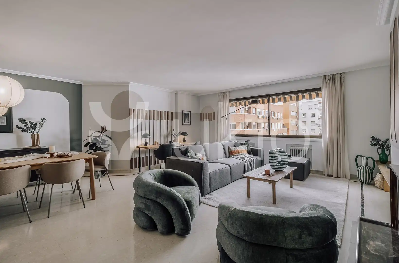 Sala de estar de Apartamento de alquiler en Madrid con Aire acondicionado, Calefacción y Amueblado