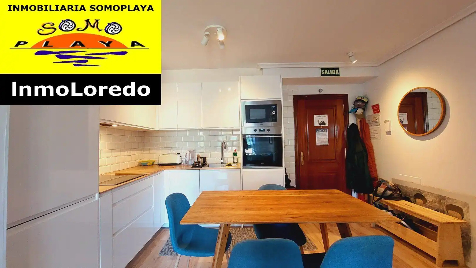 Küche von Wohnung zum Verkauf in Ribamontán al Mar mit Heizung, Privatgarten und Terrasse