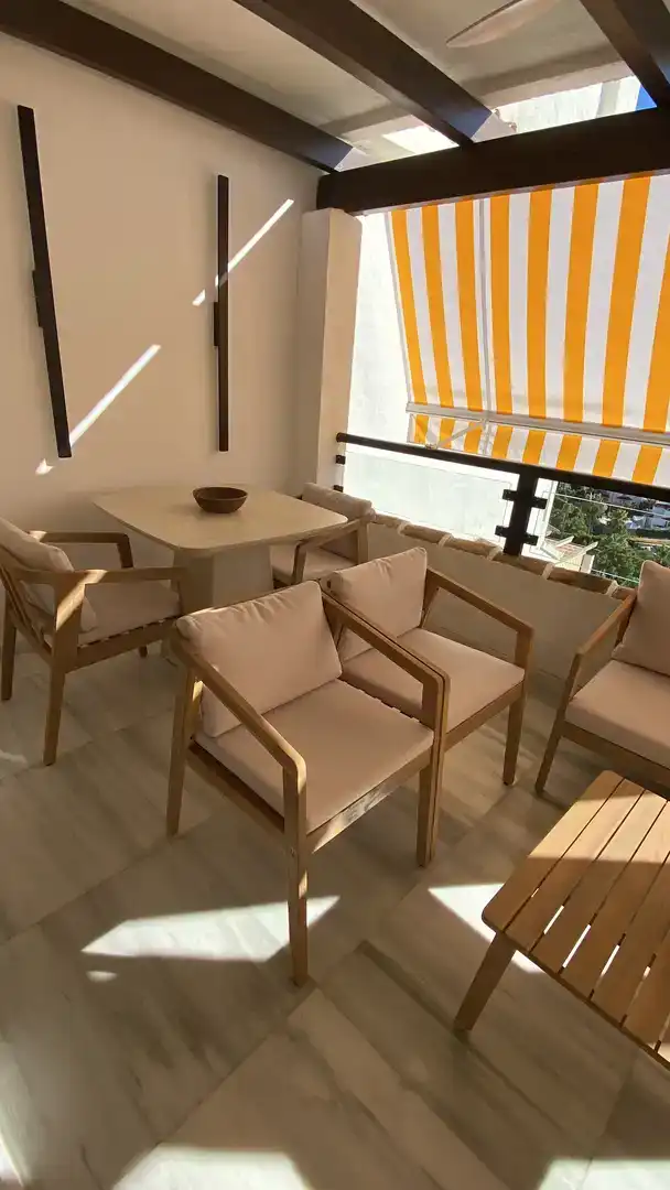 Terrasse von Wohnung zur Miete in Mijas mit Klimaanlage, Schwimmbad und Möbliert