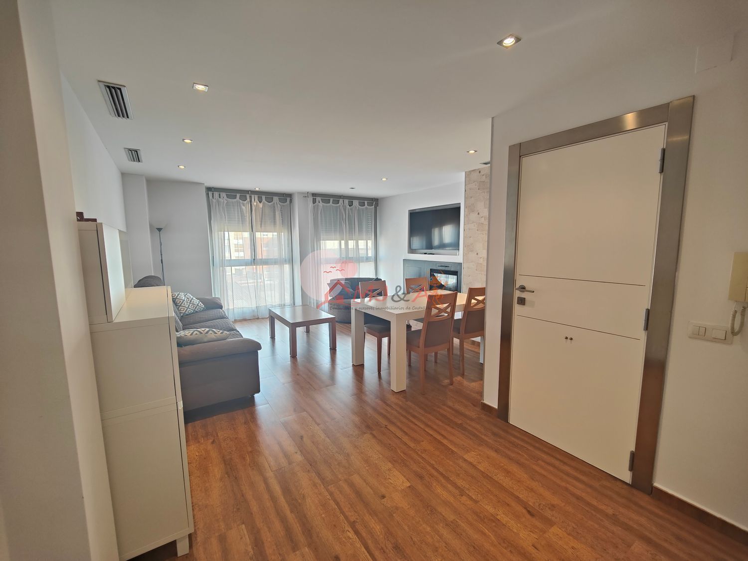 Living room of Flat for sale in Almazora / Almassora  with Air Conditioner, Heating and Parquet flooring