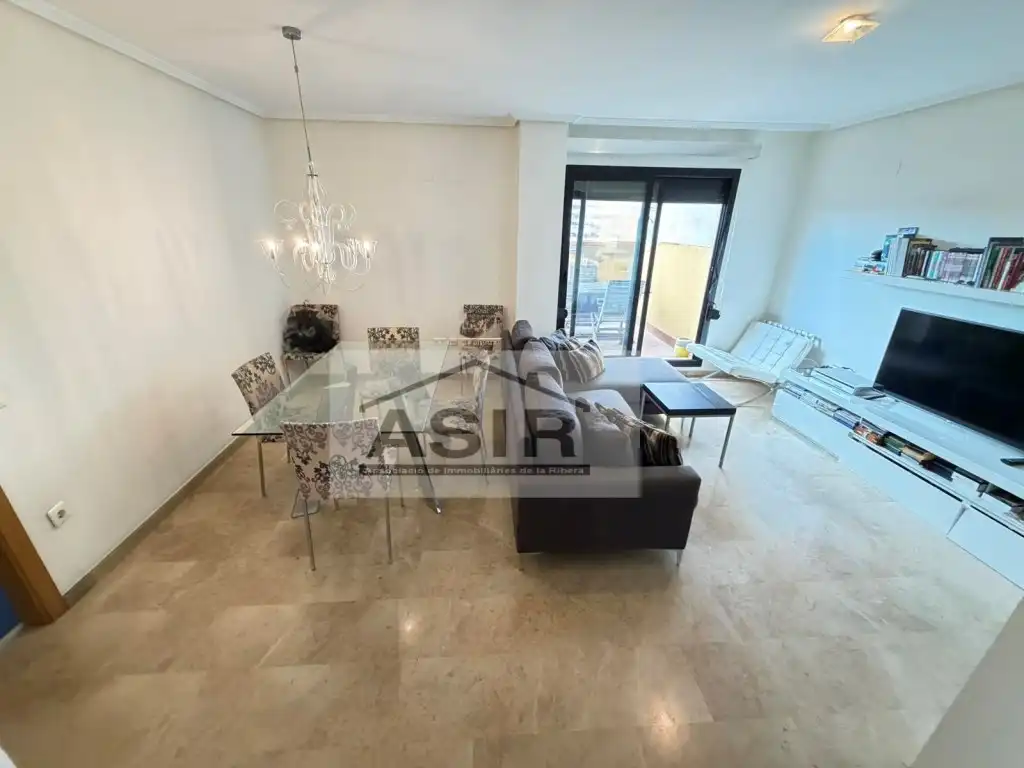 Living room of Flat for sale in Alzira  with Air Conditioner, Terrace and Swimming Pool