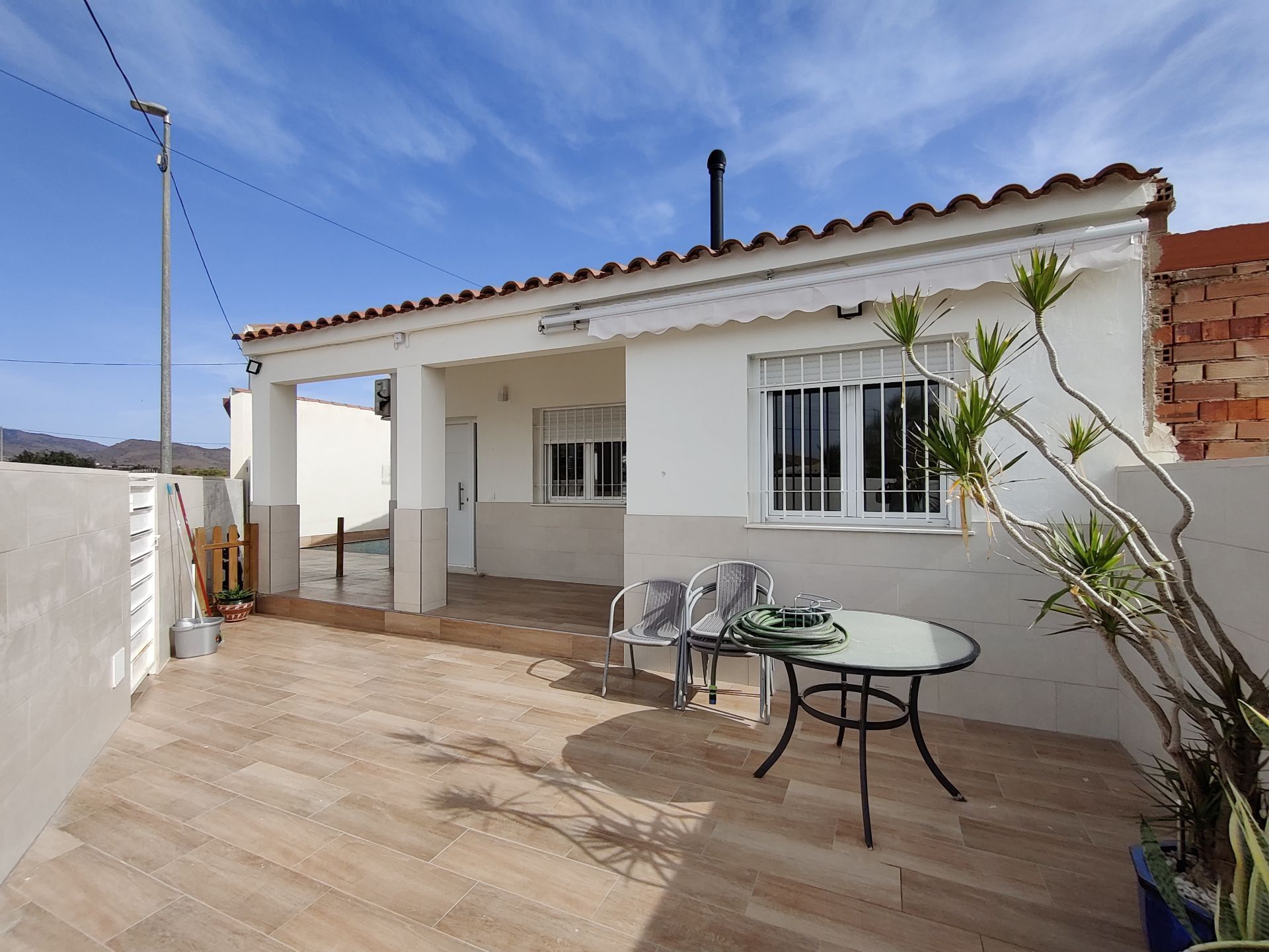 Vista exterior de Finca rústica en venda en Fuente Álamo de Murcia amb Aire condicionat, Calefacció i Jardí privat