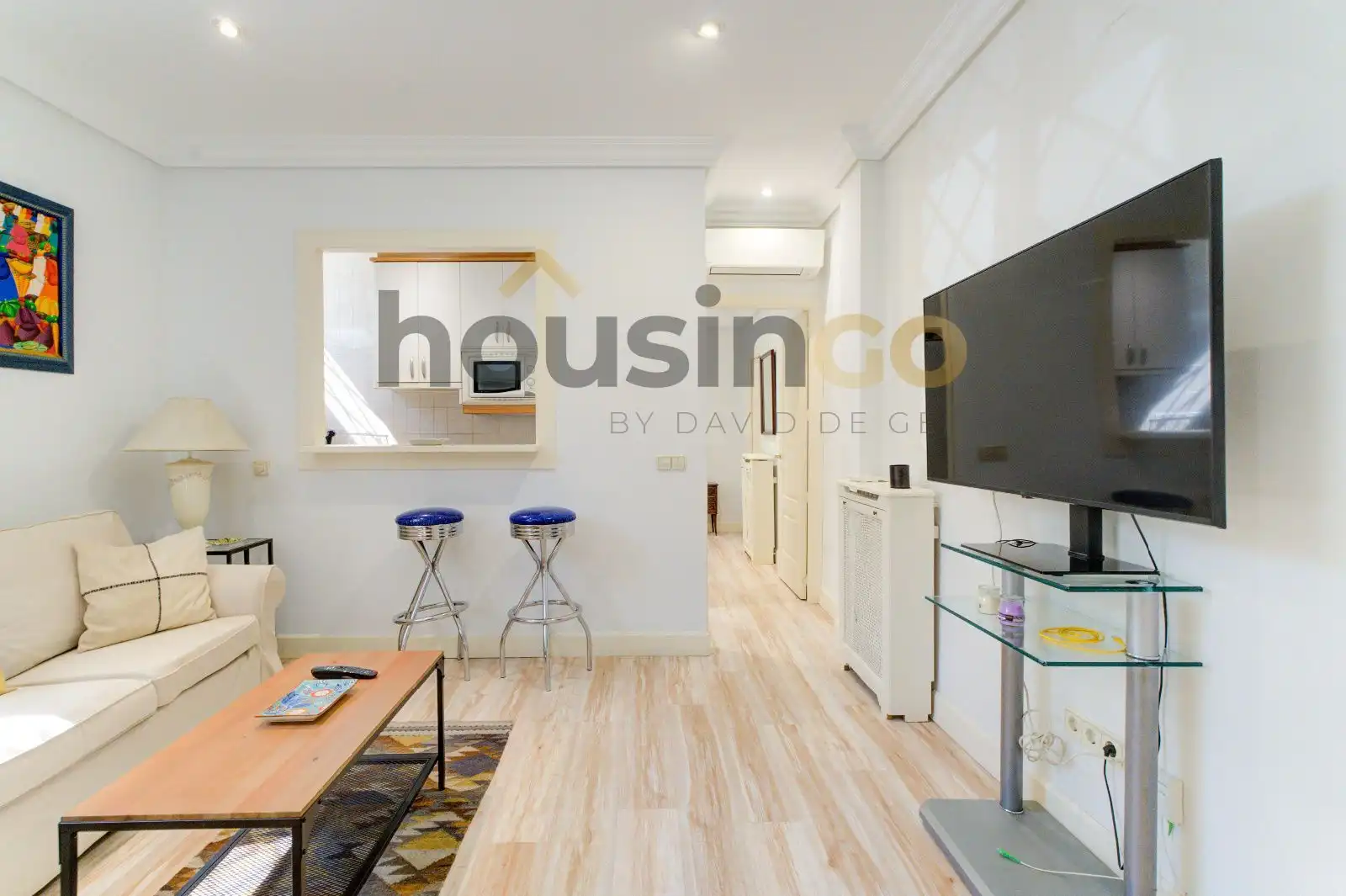 Sala de estar de Piso de alquiler en Madrid con Aire acondicionado, Calefacción y Amueblado