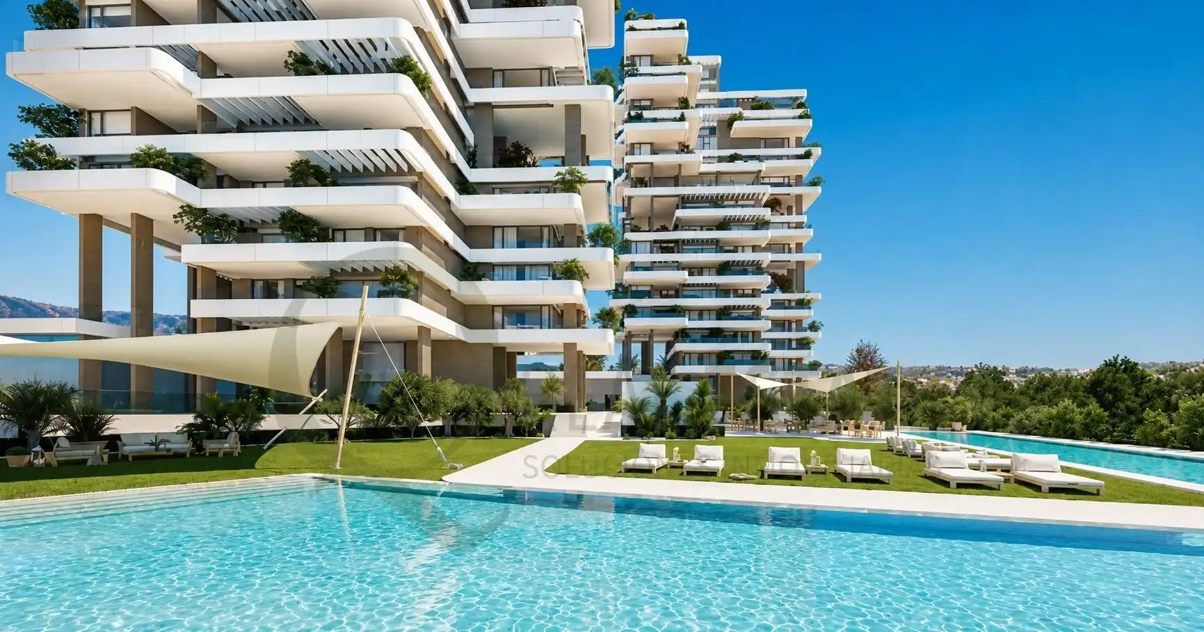 Piscina de Piso en venta en Calpe / Calp con Calefacción, Jardín privado y Terraza