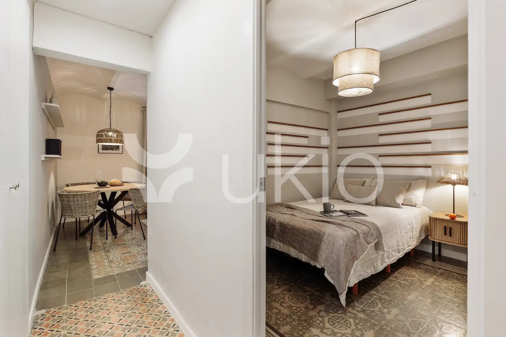 Habitación de Apartamento de alquiler en Barcelona con Aire acondicionado, Calefacción y Amueblado