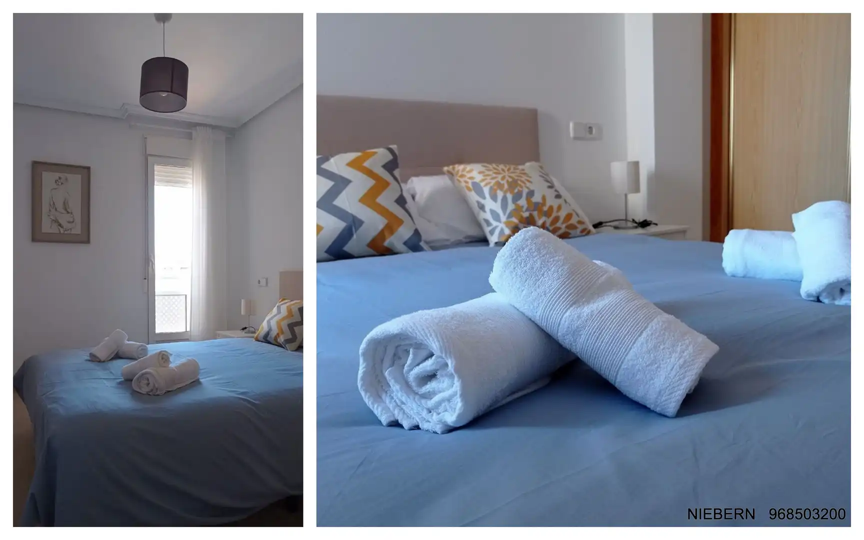 Schlafzimmer von Wohnung zur Miete in Cartagena mit Terrasse, Möbliert und Waschmaschine