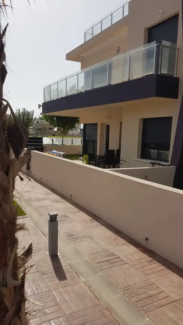 Terrasse von Haus oder Chalet zur Miete in Pilar de la Horadada mit Klimaanlage, Terrasse und Schwimmbad