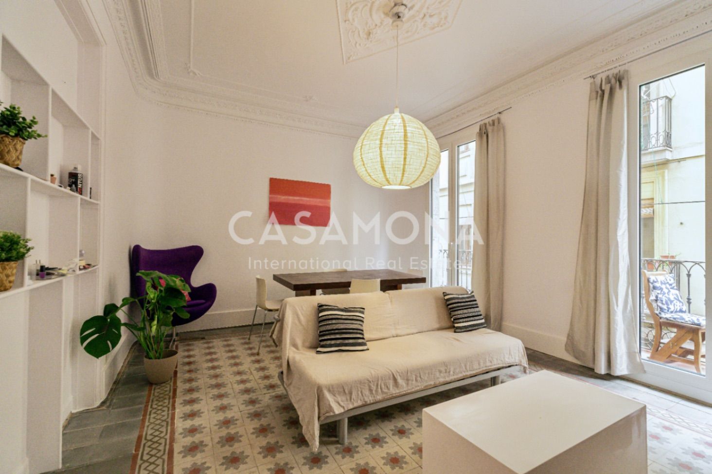Living room of Apartment to rent in  Barcelona Capital  with Furnished and Balcony