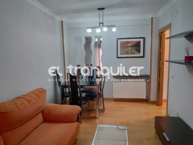 Sala d'estar de Pis de lloguer en Madrid amb Aire condicionat, Terrassa i Moblat