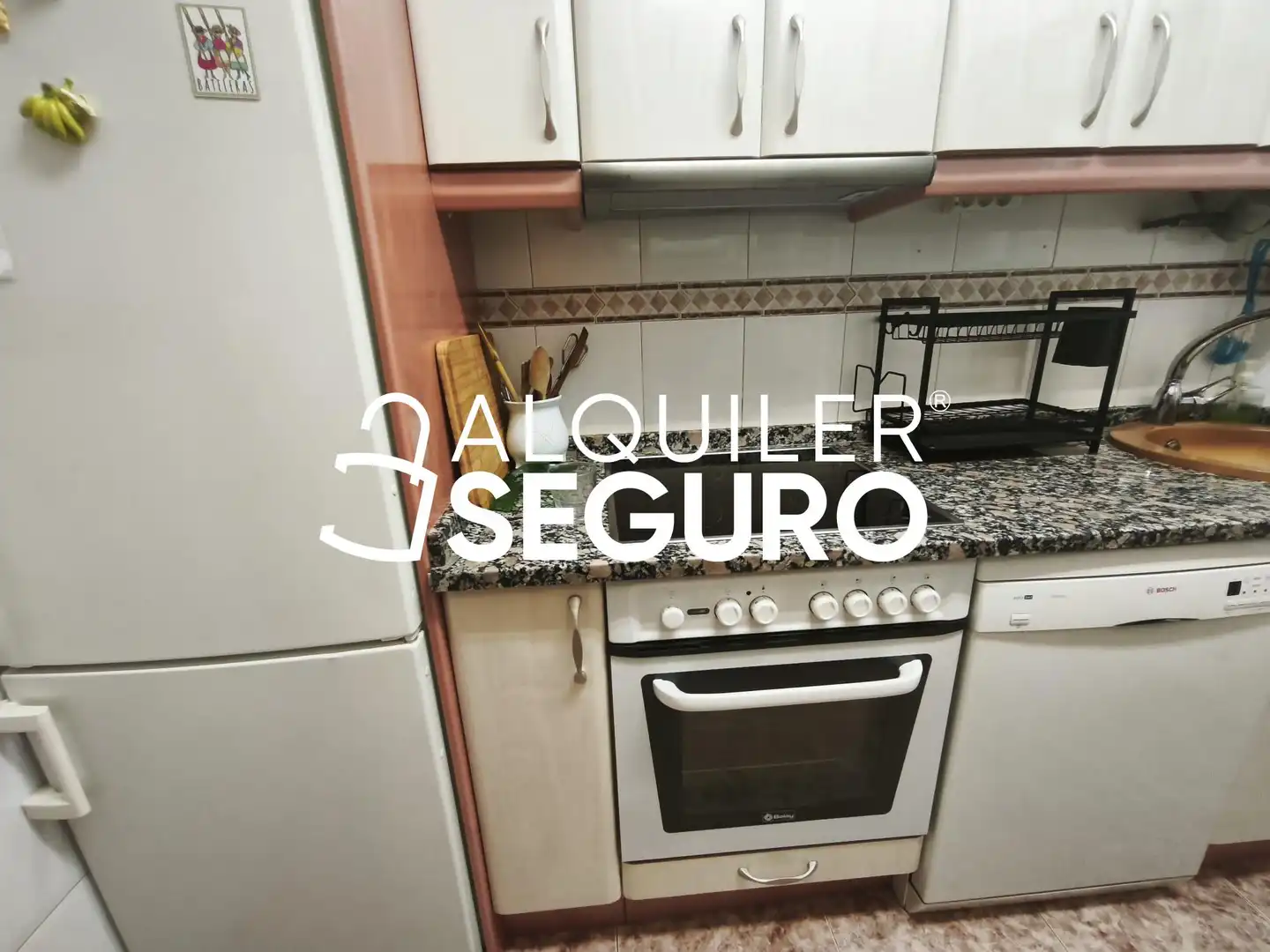 Cocina de Piso de alquiler en Zaragoza con Aire acondicionado, Calefacción y Terraza