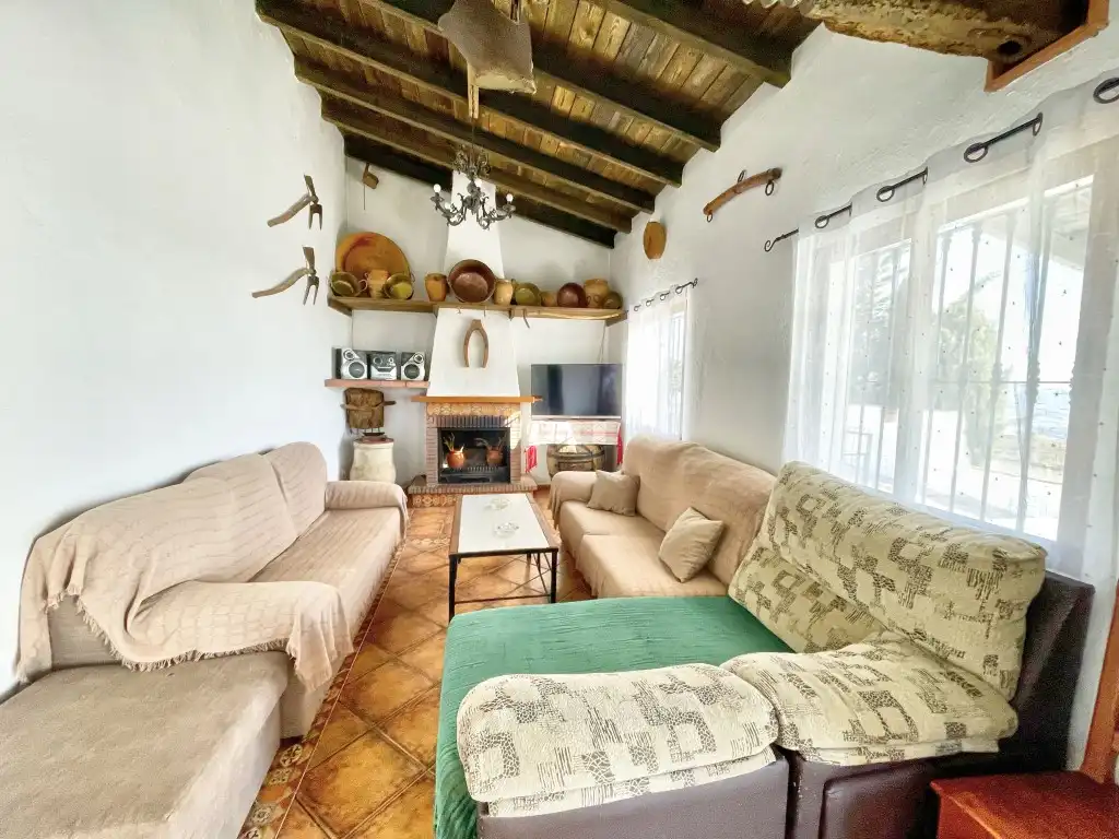 Living room of Country homes for sale in Almáchar  with Private garden, Swimming Pool and Furnished