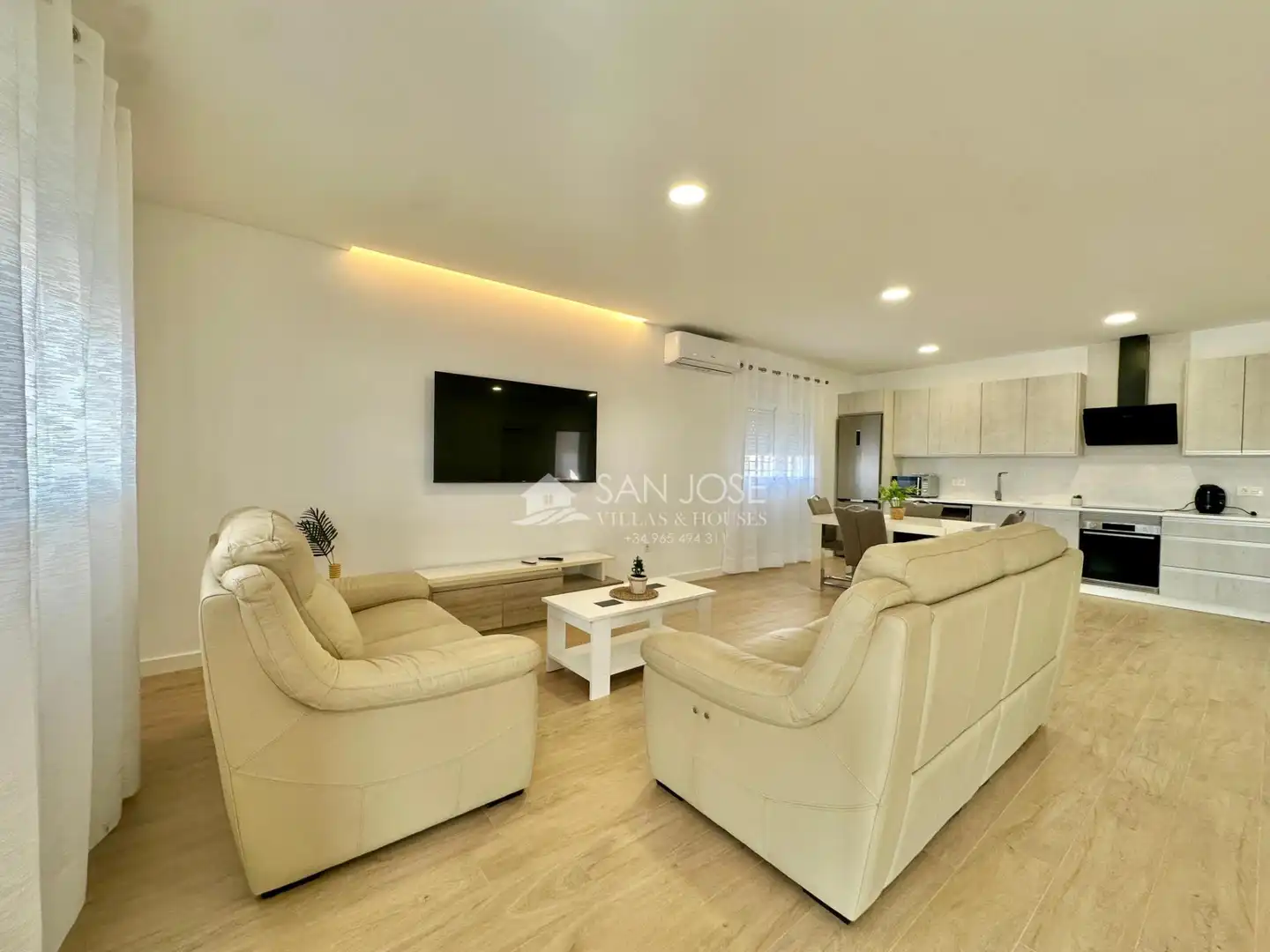 Sala de estar de Casa o chalet de alquiler en Aspe con Aire acondicionado, Calefacción y Terraza